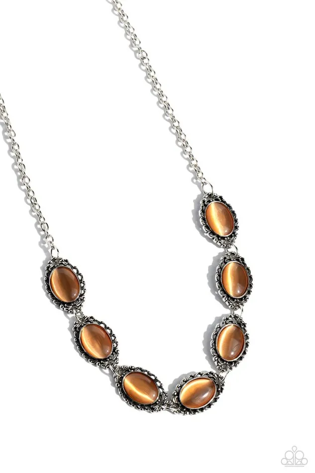 Paparazzi Jewelry Necklaces Paparazzi Necklace Framed in France Orange Paparazzi Jewelry Necklaces Paparazzi Necklace Framed in France Orange