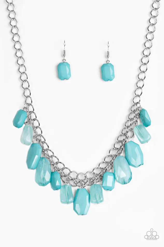 Paparazzi Jewelry Necklaces Paparazzi Necklace Glacier Goddess Blue