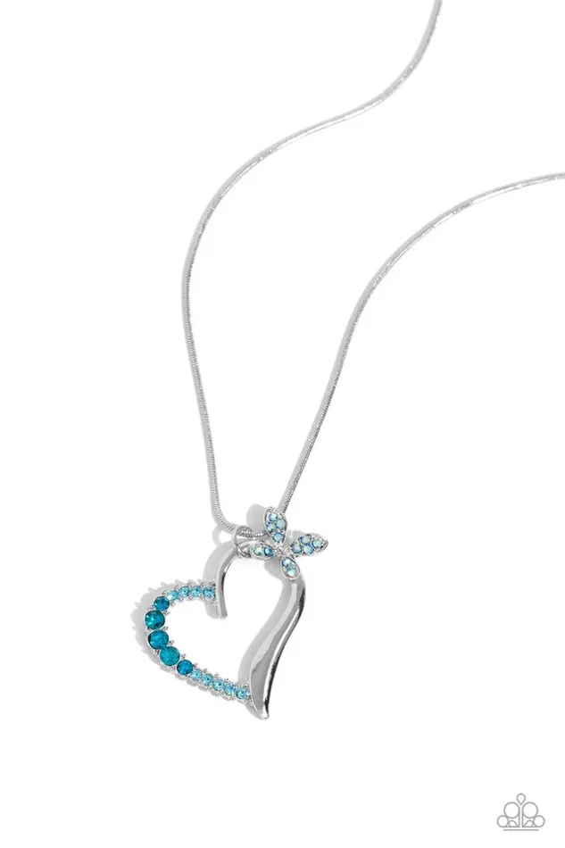 Paparazzi Jewelry Necklaces Paparazzi Necklace HalfHearted Haven Blue Paparazzi Jewelry Necklaces Paparazzi Necklace HalfHearted Haven Blue