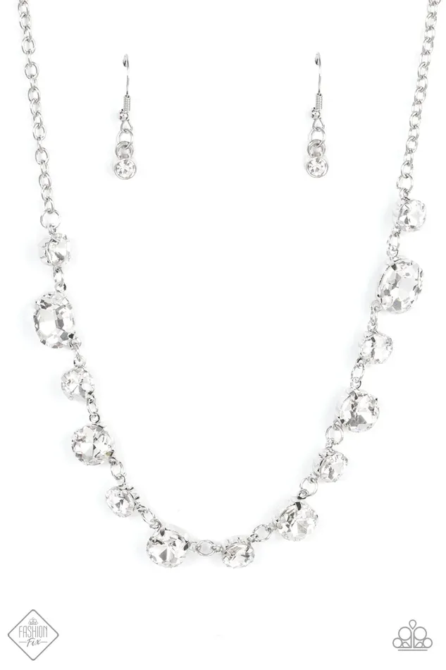Paparazzi Jewelry Necklaces Paparazzi Necklace Hands Off the Crown White