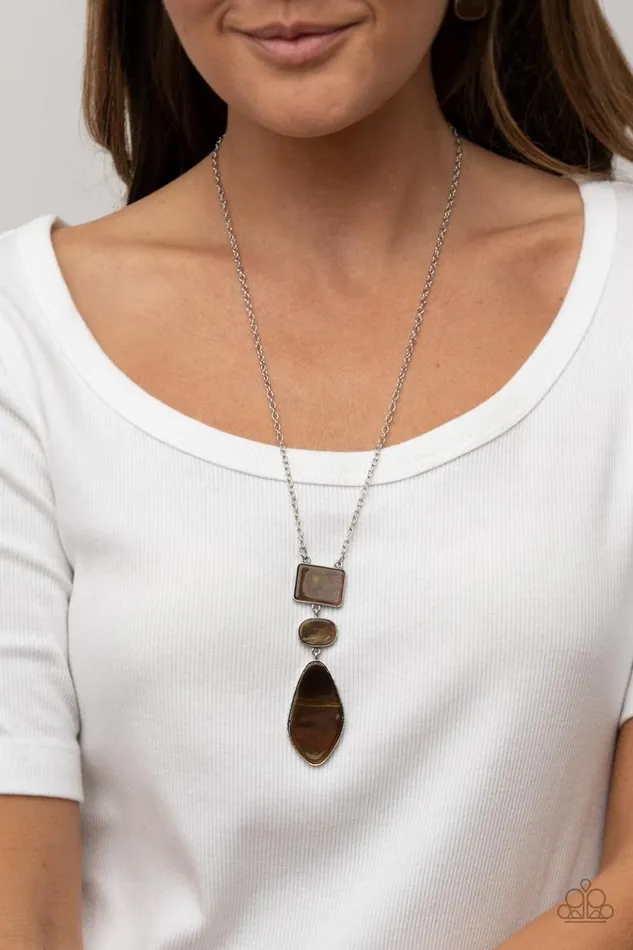 Paparazzi Jewelry Necklaces Paparazzi Necklace Hidden Cove Brown