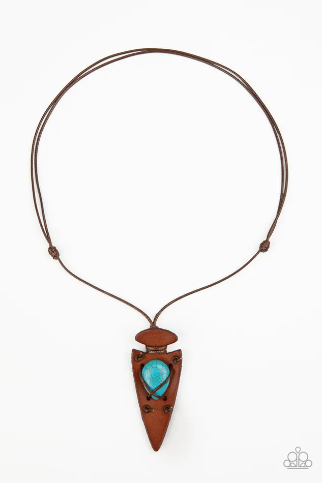 Paparazzi Jewelry Necklaces Paparazzi Necklace Hold Your ARROWHEAD Up High Blue Paparazzi Jewelry Necklaces Paparazzi Necklace Hold Your ARROWHEAD Up High Blue