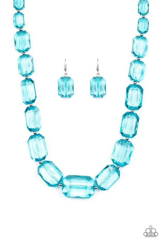 Paparazzi Jewelry Necklaces Paparazzi Necklace ICE Versa Blue