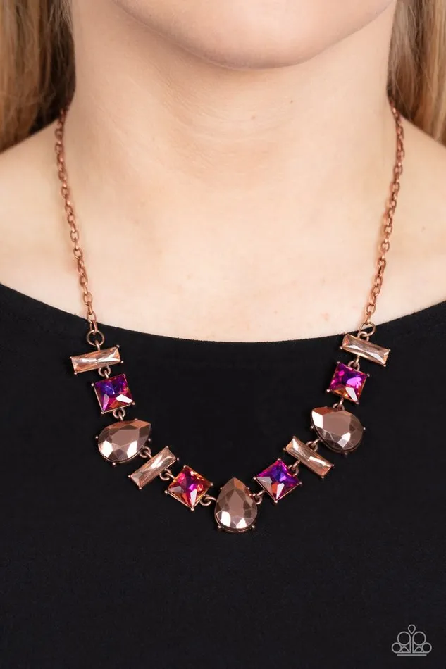 Paparazzi Jewelry Necklaces Paparazzi Necklace Interstellar Ice Copper