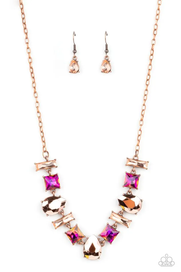 Paparazzi Jewelry Necklaces Paparazzi Necklace Interstellar Ice Copper Paparazzi Jewelry Necklaces Paparazzi Necklace Interstellar Ice Copper