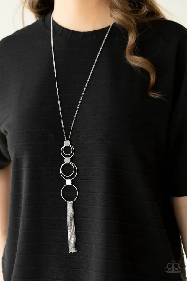 Paparazzi Jewelry Necklaces Paparazzi Necklace Join The Circle Silver