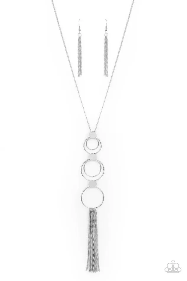 Paparazzi Jewelry Necklaces Paparazzi Necklace Join The Circle Silver Paparazzi Jewelry Necklaces Paparazzi Necklace Join The Circle Silver