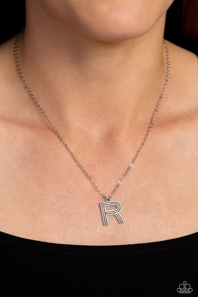 Paparazzi Jewelry Necklaces Paparazzi Necklace Leave Your Initials Silver R