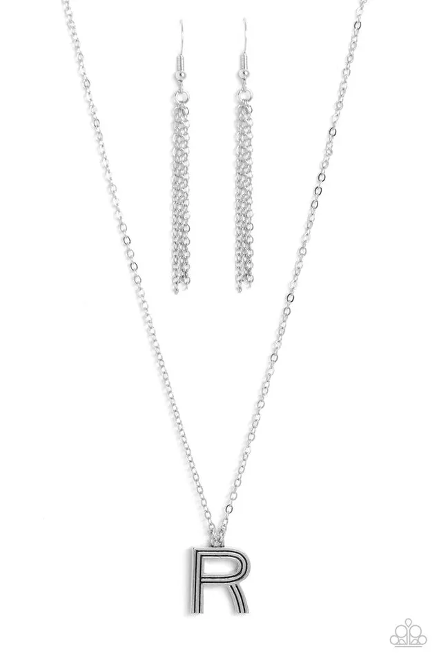 Paparazzi Jewelry Necklaces Paparazzi Necklace Leave Your Initials Silver R Paparazzi Jewelry Necklaces Paparazzi Necklace Leave Your Initials Silver R