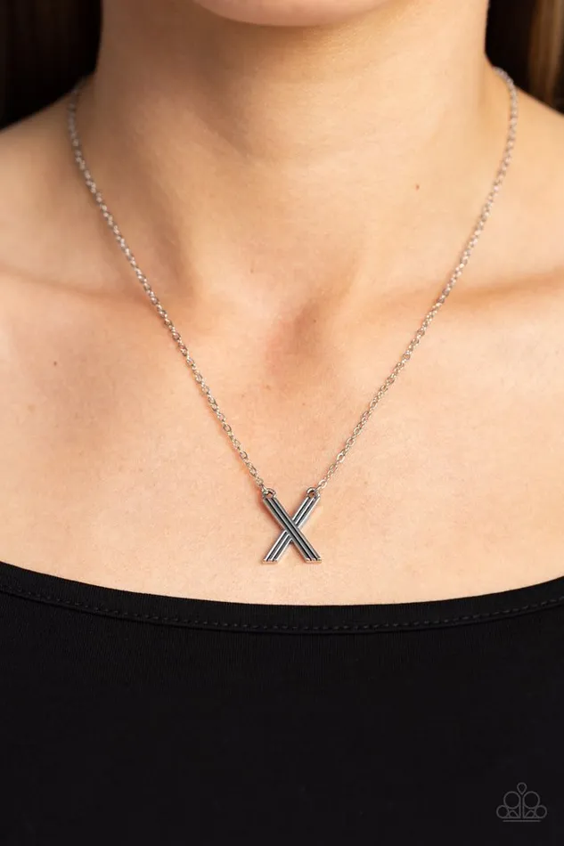 Paparazzi Jewelry Necklaces Paparazzi Necklace Leave Your Initials Silver X