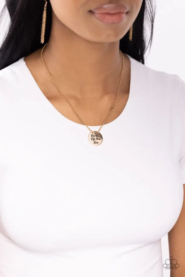 Paparazzi Jewelry Necklaces Paparazzi Necklace Live The Life You Love Gold