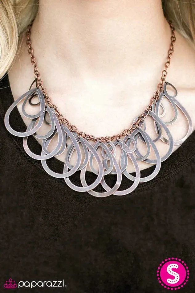 Paparazzi Jewelry Necklaces Paparazzi Necklace Look Out Below Copper
