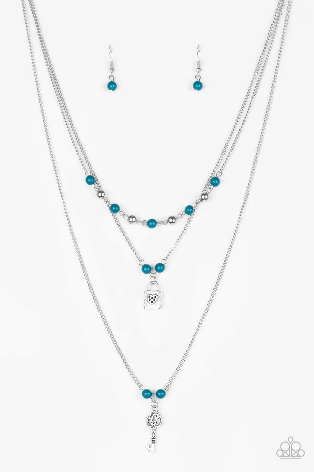 Paparazzi Jewelry Necklaces Paparazzi Necklace Major Key Blue