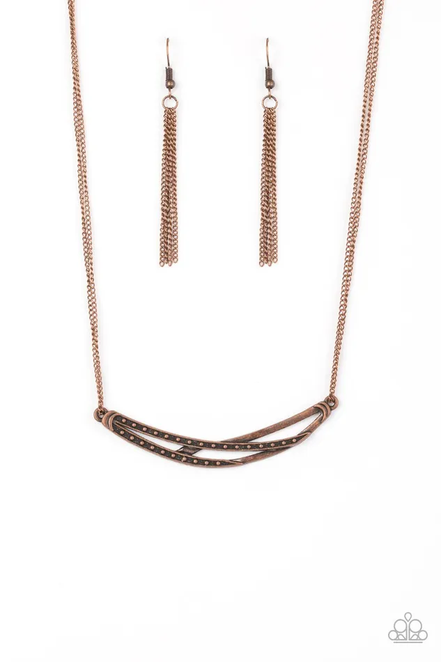 Paparazzi Jewelry Necklaces Paparazzi Necklace Moto Modern Copper