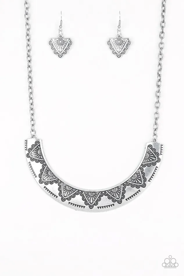 Paparazzi Jewelry Necklaces Paparazzi Necklace Persian Pharaoh Silver