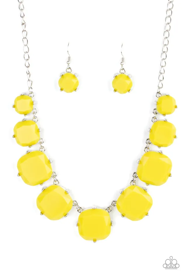 Paparazzi Jewelry Necklaces Paparazzi Necklace Prismatic Prima Donna Yellow