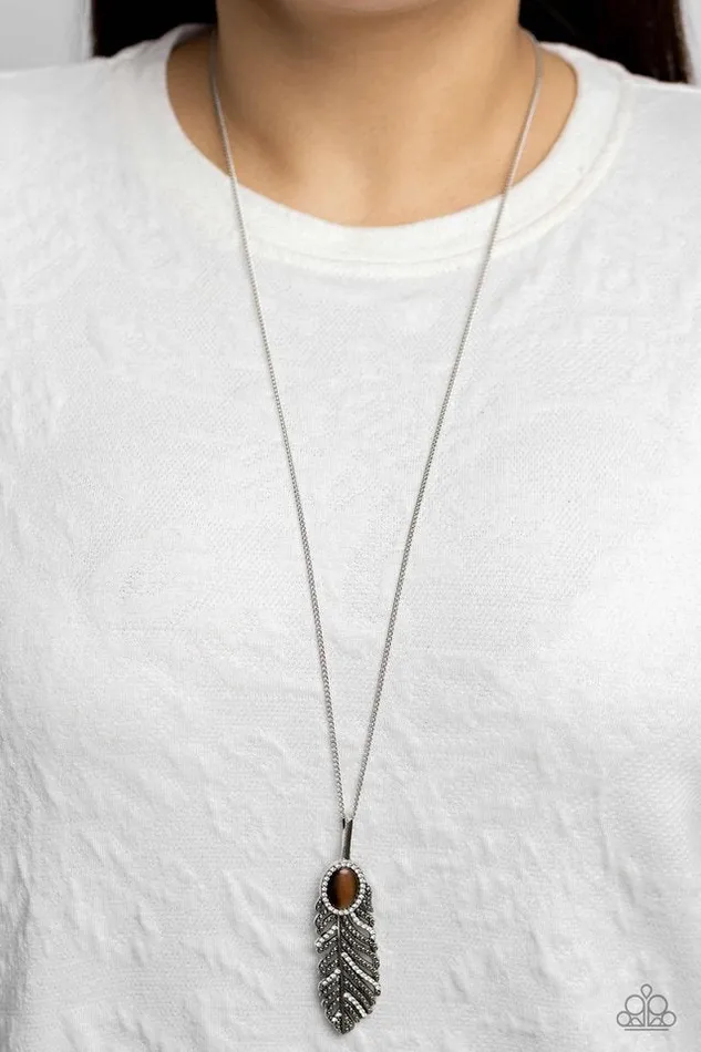 Paparazzi Jewelry Necklaces Paparazzi Necklace Pure QUILLPower Brown