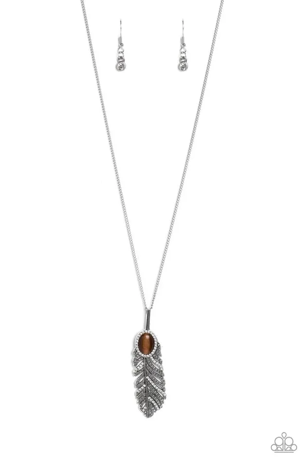 Paparazzi Jewelry Necklaces Paparazzi Necklace Pure QUILLPower Brown
