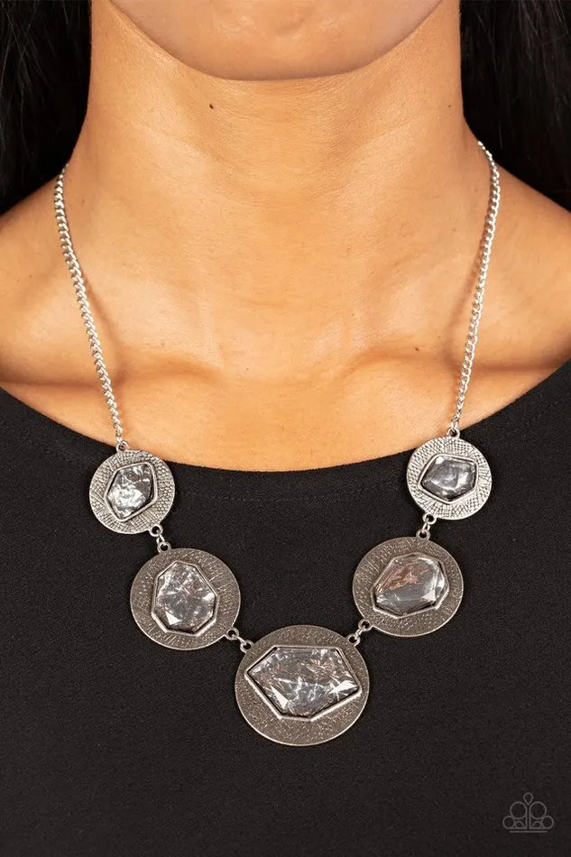 Paparazzi Jewelry Necklaces Paparazzi Necklace Raw Charisma Silver