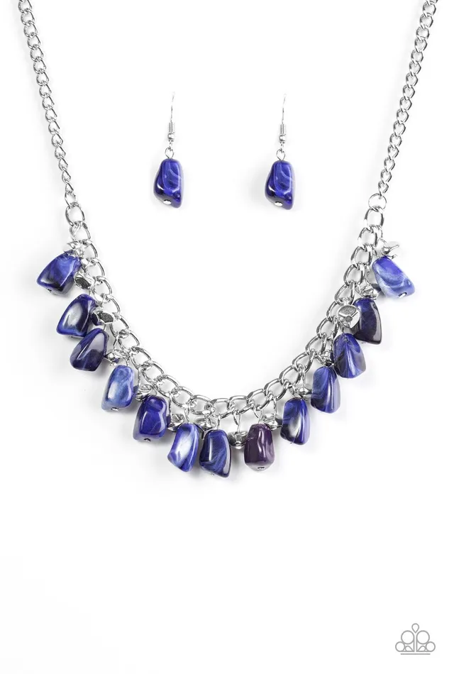 Paparazzi Jewelry Necklaces Paparazzi Necklace Rocky Shores Blue