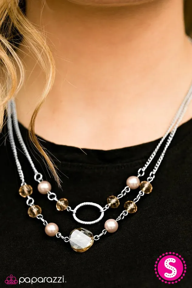 Paparazzi Jewelry Necklaces Paparazzi Necklace Romantic Getaway Brown