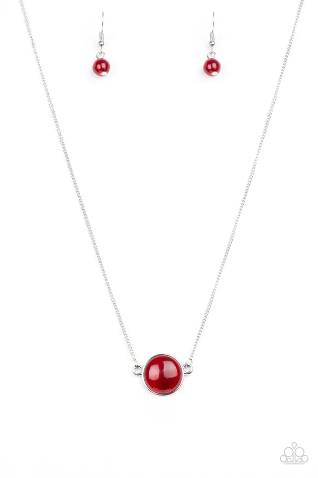 Paparazzi Jewelry Necklaces Paparazzi Necklace RoseColored Glasses Red