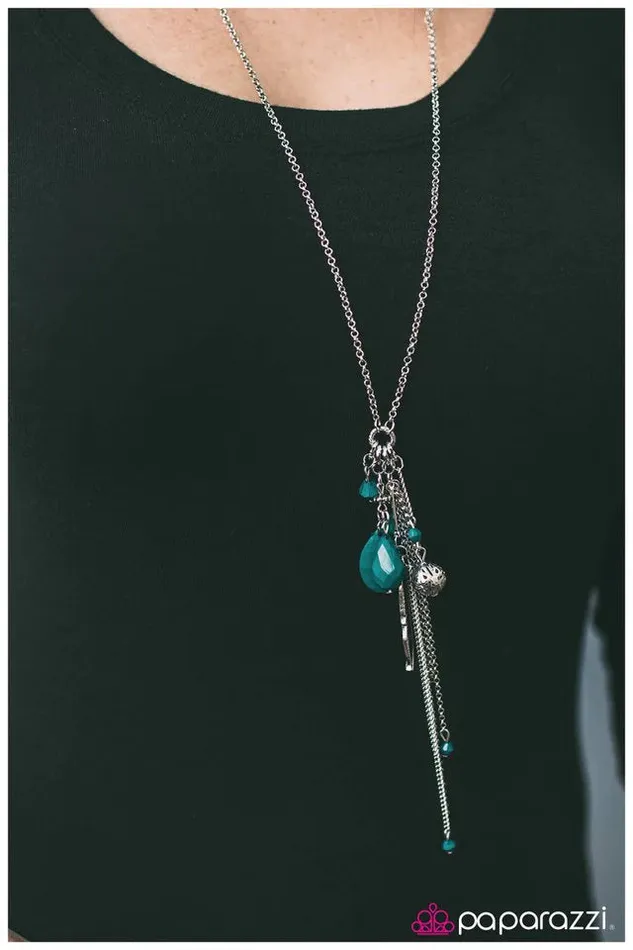 Paparazzi Jewelry Necklaces Paparazzi Necklace Sky High Blue