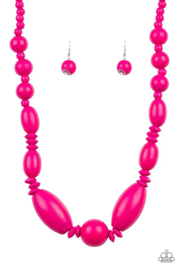 Paparazzi Jewelry Necklaces Paparazzi Necklace Summer Breezin Pink