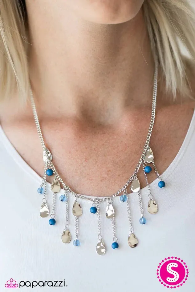 Paparazzi Jewelry Necklaces Paparazzi Necklace Summer Mermaid Blue