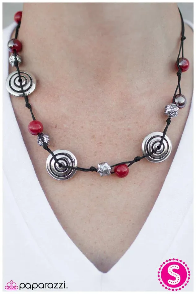 Paparazzi Jewelry Necklaces Paparazzi Necklace Take Aim Red