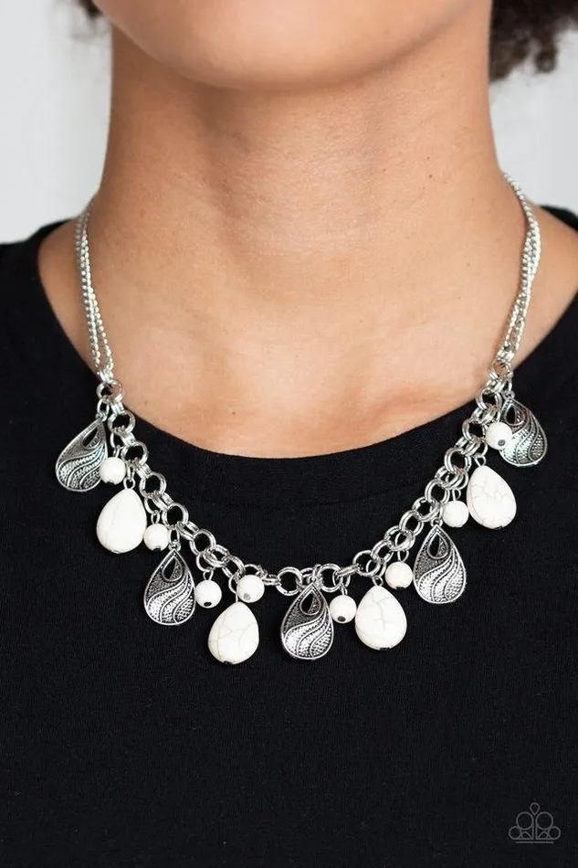 Paparazzi Jewelry Necklaces Paparazzi Necklace Terra Tranquility White