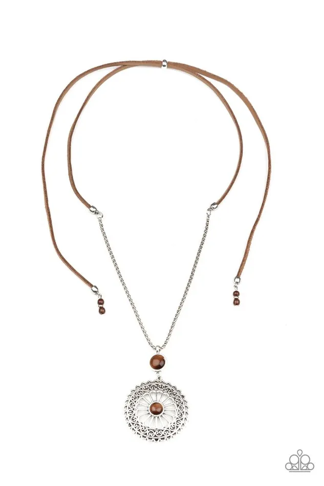 Paparazzi Jewelry Necklaces Paparazzi Necklace Where No MANDALA Has Gone Before Brown