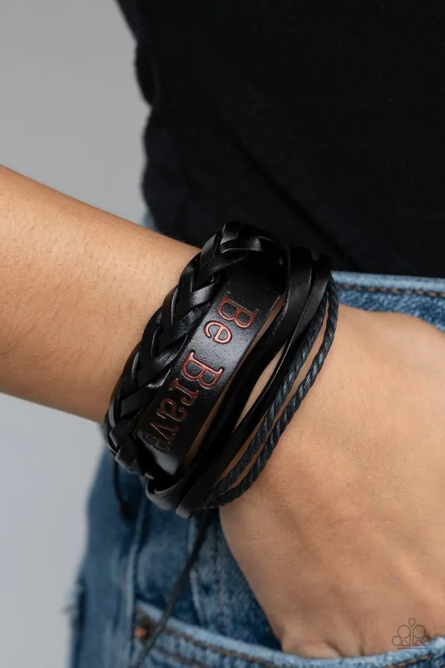 Paparazzi Jewelry Paparazzi Bracelet Brave Soul Black Bracelets