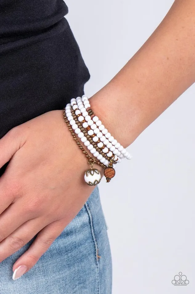 Paparazzi Jewelry Paparazzi Bracelet Epic Escapade White Bracelets