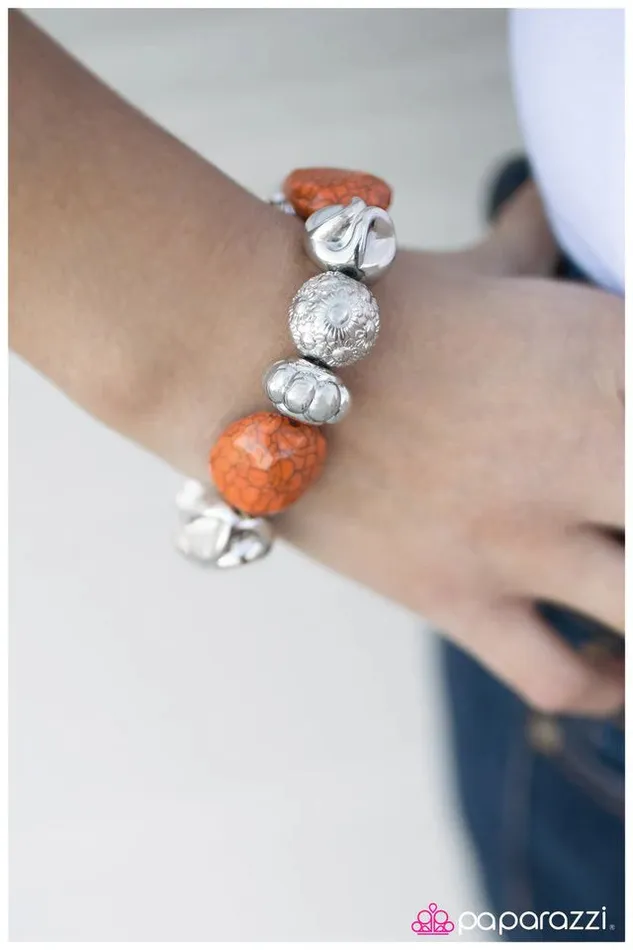 Paparazzi Jewelry Paparazzi Bracelet Ready to Rock Orange Bracelets