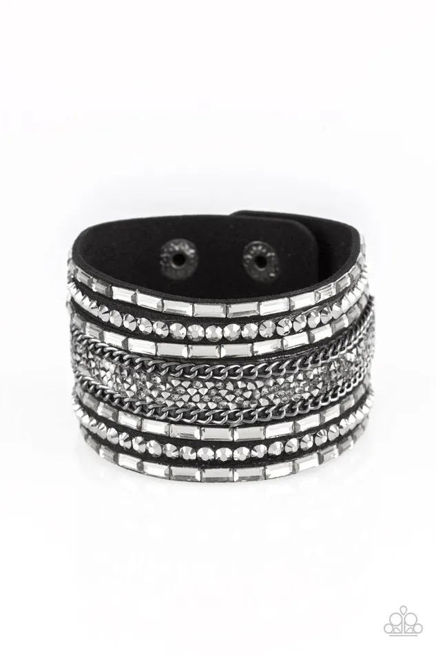 Paparazzi Jewelry Paparazzi Bracelet Rhinestone Rumble Black Bracelets Paparazzi Jewelry Paparazzi Bracelet Rhinestone Rumble Black Bracelets