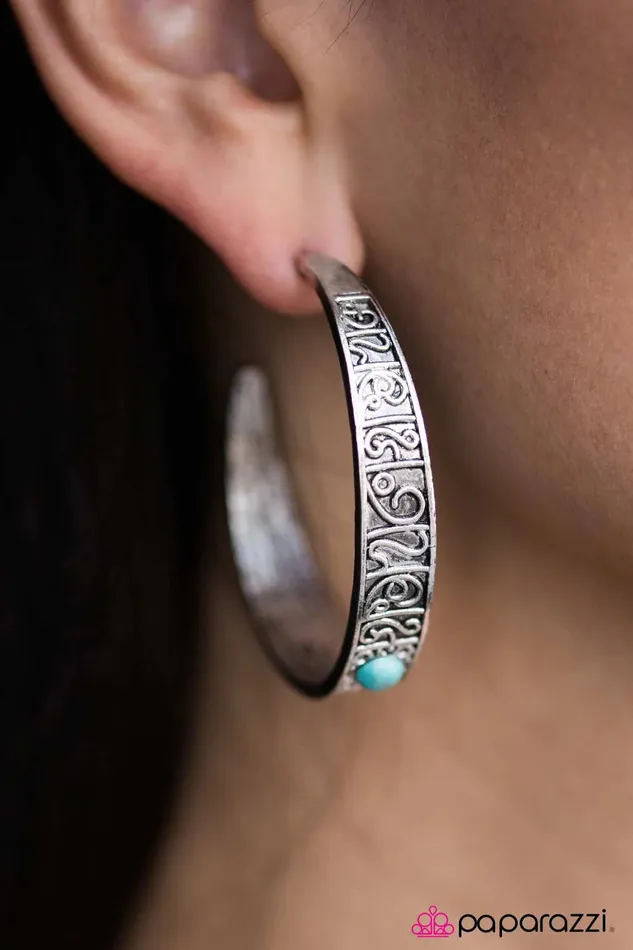 Paparazzi Jewelry Paparazzi Earring Incan Ruins Blue Earrings