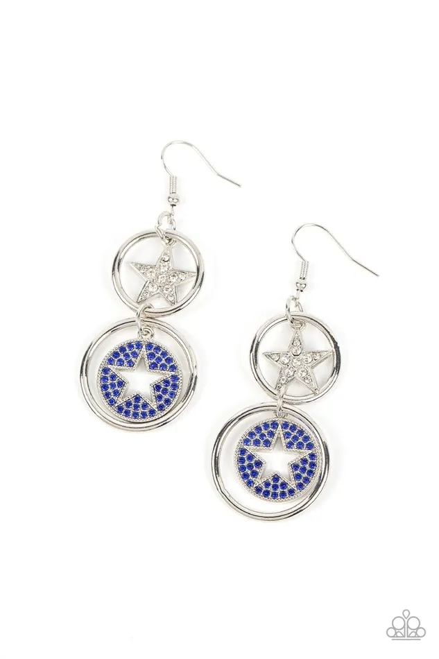 Paparazzi Jewelry Paparazzi Earring Liberty and SPARKLE for All Blue Earrings Paparazzi Jewelry Paparazzi Earring Liberty and SPARKLE for All Blue Earrings