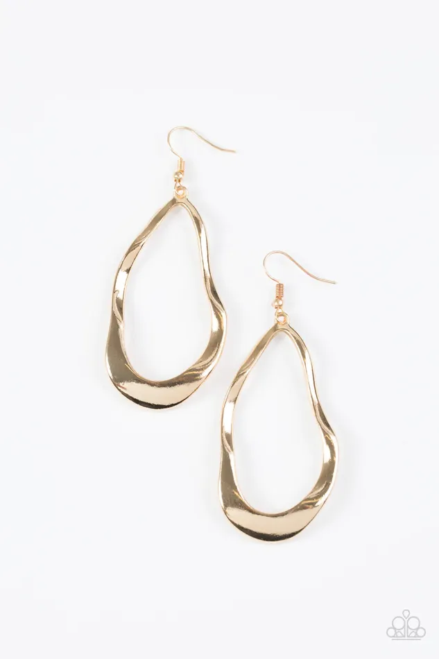Paparazzi Jewelry Paparazzi Earring Melt Down Gold Earrings