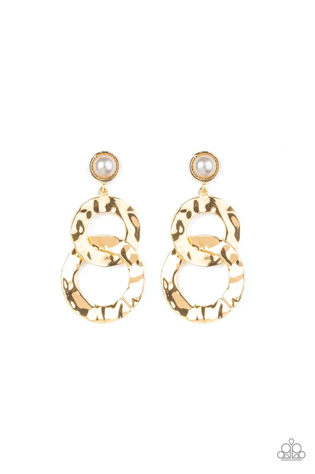 Paparazzi Jewelry Paparazzi Earring On Scene Gold Earrings