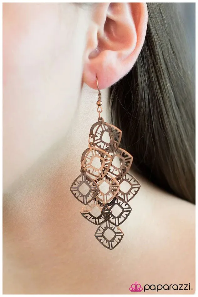 Paparazzi Jewelry Paparazzi Earring Prim and Copper Copper Earrings