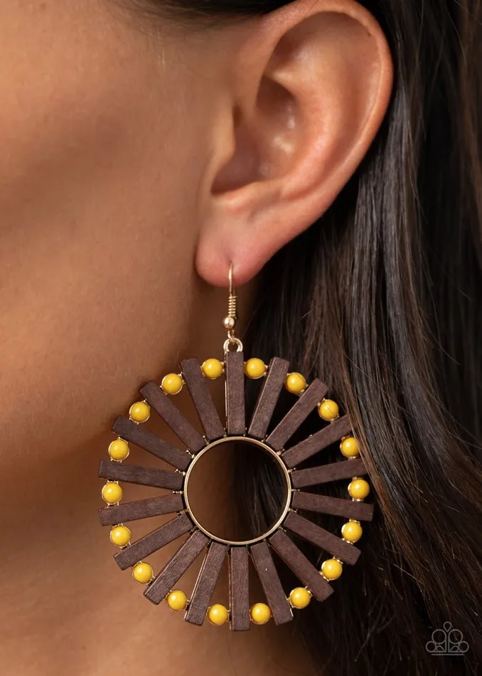 Paparazzi Jewelry Paparazzi Earring Solar Flare Yellow Earrings