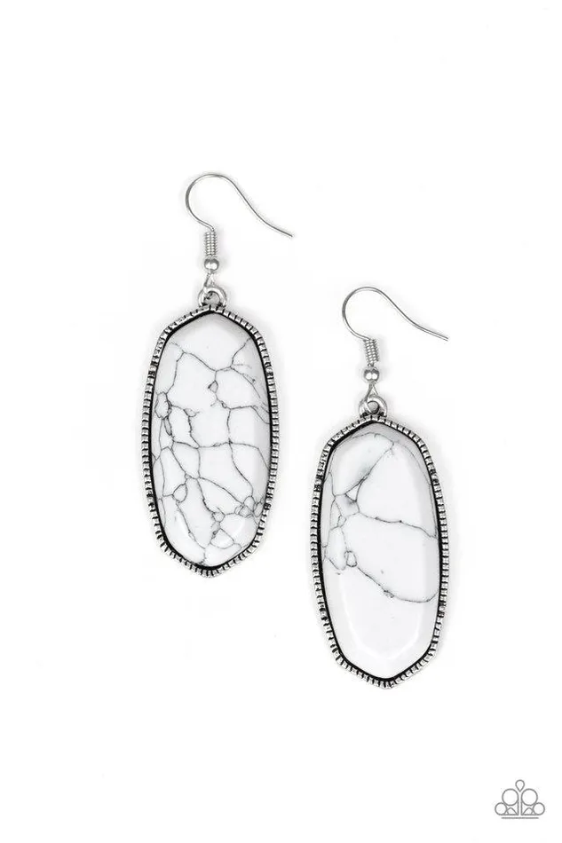 Paparazzi Jewelry Paparazzi Earring Stone Quest White Earrings