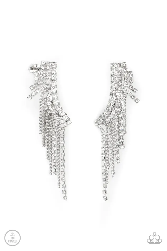 Paparazzi Jewelry Paparazzi Earring Thunderstruck Sparkle White Earrings