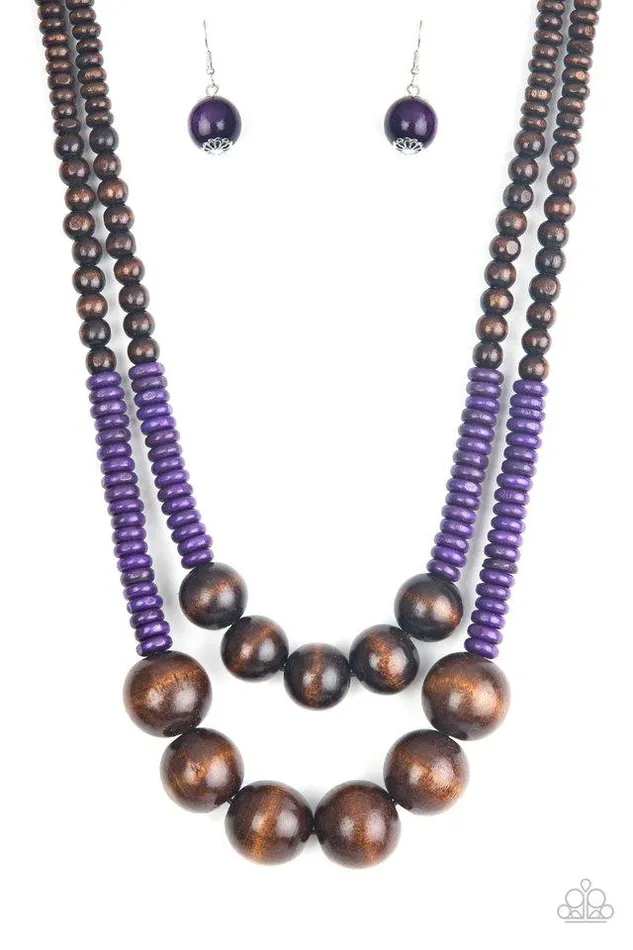 Paparazzi Jewelry Paparazzi Necklace Cancun Cast Away Purple Necklaces