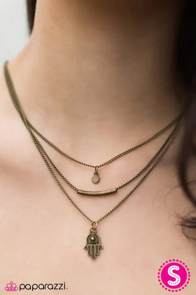 Paparazzi Jewelry Paparazzi Necklace Live Long and Prosper Brass Necklaces