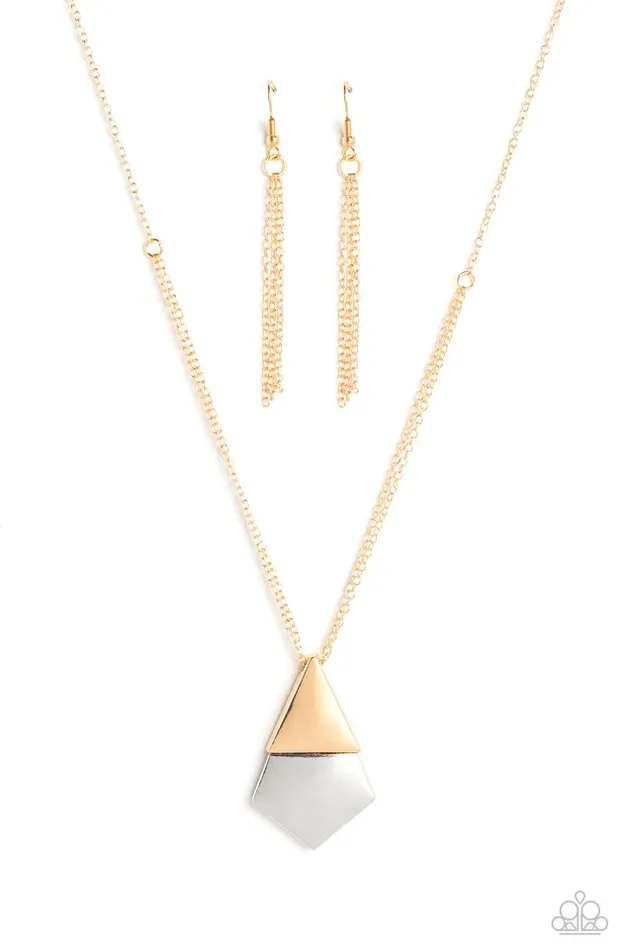 Paparazzi Jewelry Paparazzi Necklace Posh Pyramid Gold Necklaces