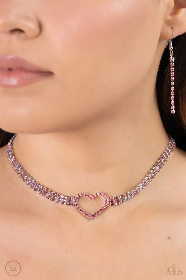 Paparazzi Jewelry Paparazzi Necklace Rows of Romance Pink Necklaces