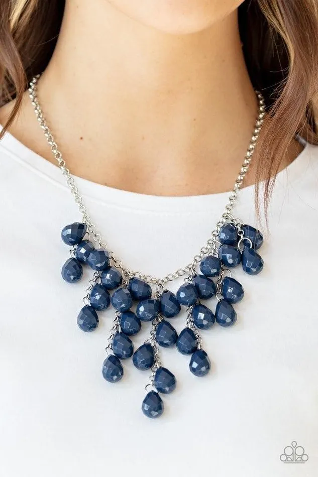 Paparazzi Jewelry Paparazzi Necklace Serenely Scattered Blue Necklaces