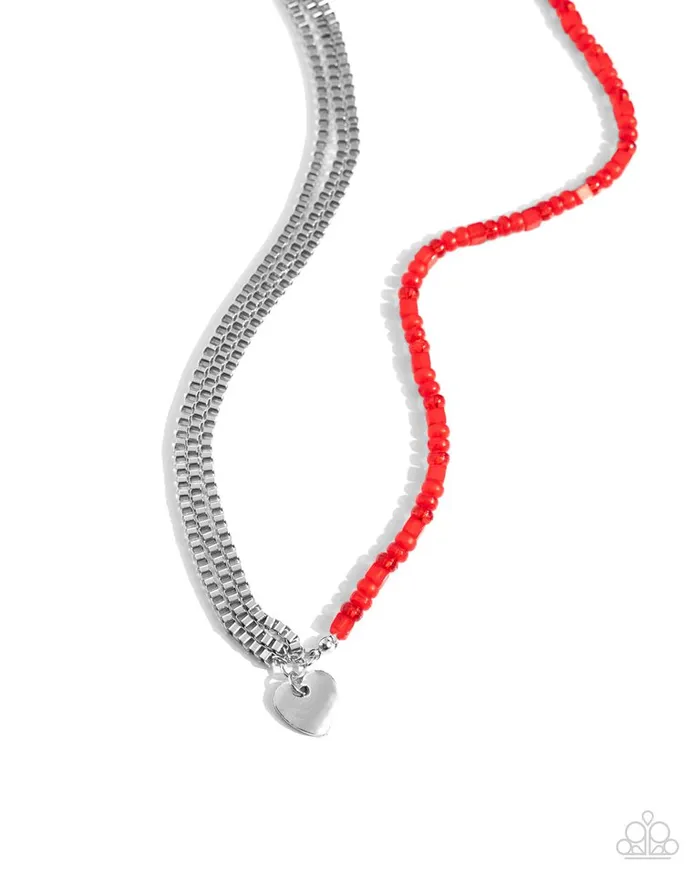 Paparazzi Jewelry Paparazzi Necklace Squared Sweetheart Red Necklaces Paparazzi Jewelry Paparazzi Necklace Squared Sweetheart Red Necklaces